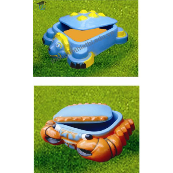 Bể chơi với cát và nước 